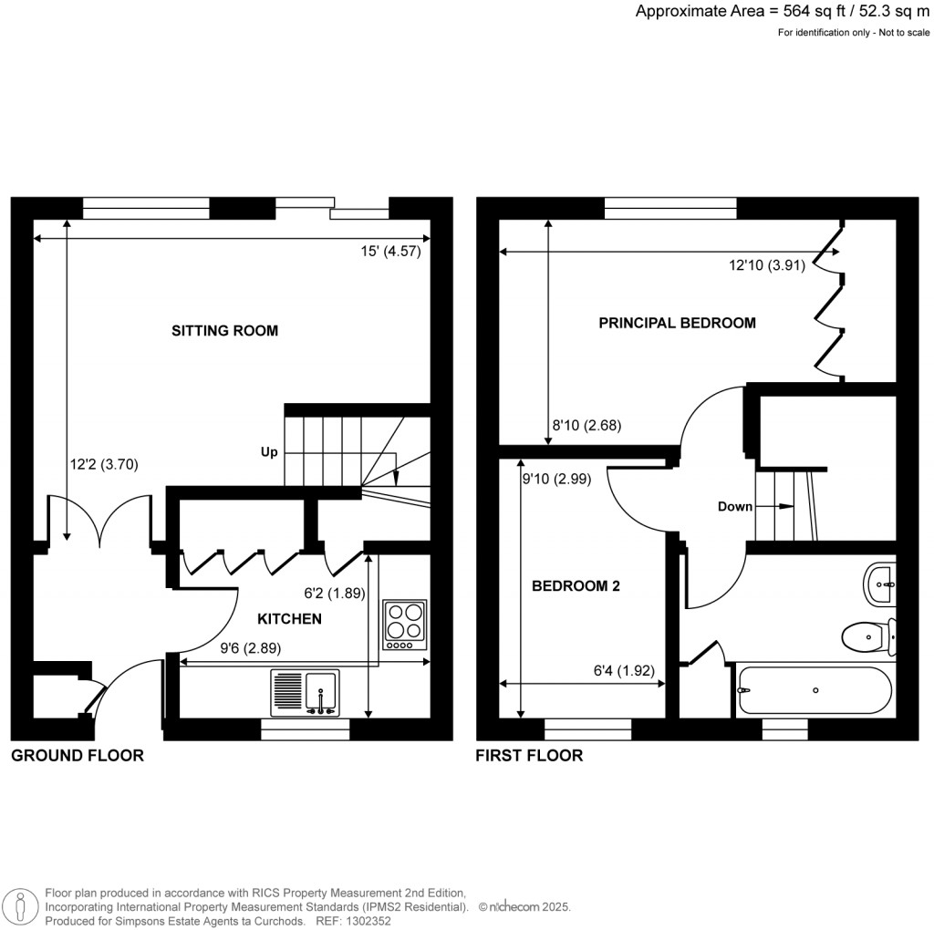 Floorplans For Kaye Don Way, Weybridge, Surrey