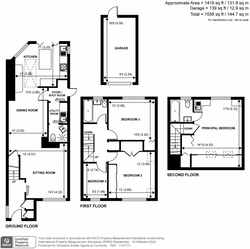 Floorplans For Thames Street, Weybridge, Surrey