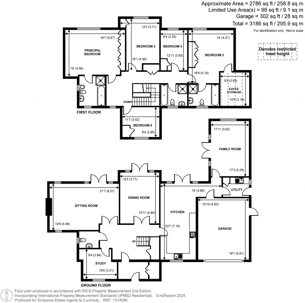 Floorplans For Southfield Place, Weybridge, Surrey