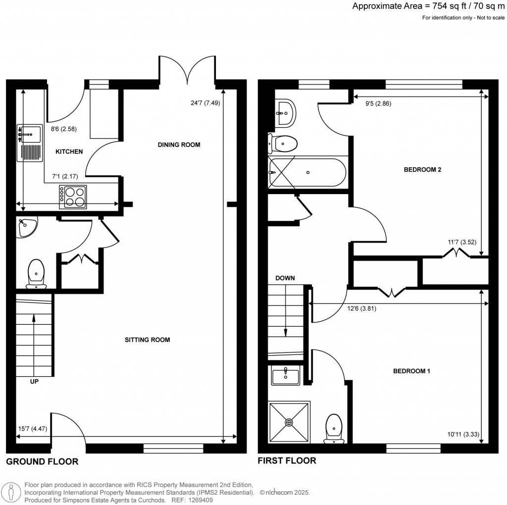 Floorplans For Aspen Square, Weybridge, Surrey