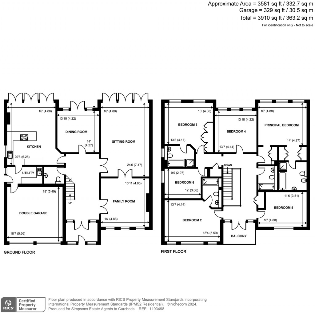 Floorplans For Old Avenue, Weybridge, KT13