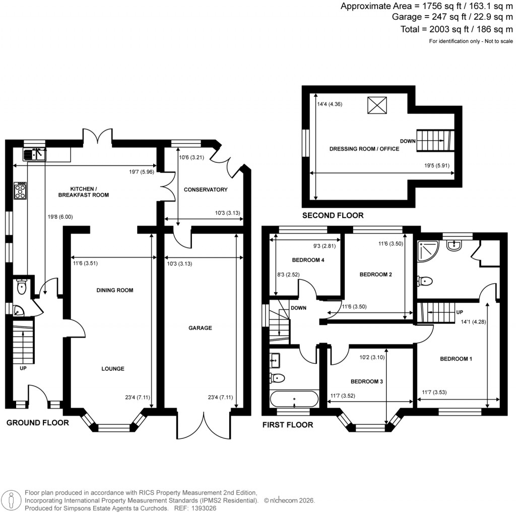 Floorplans For School Lane, Addlestone, Surrey