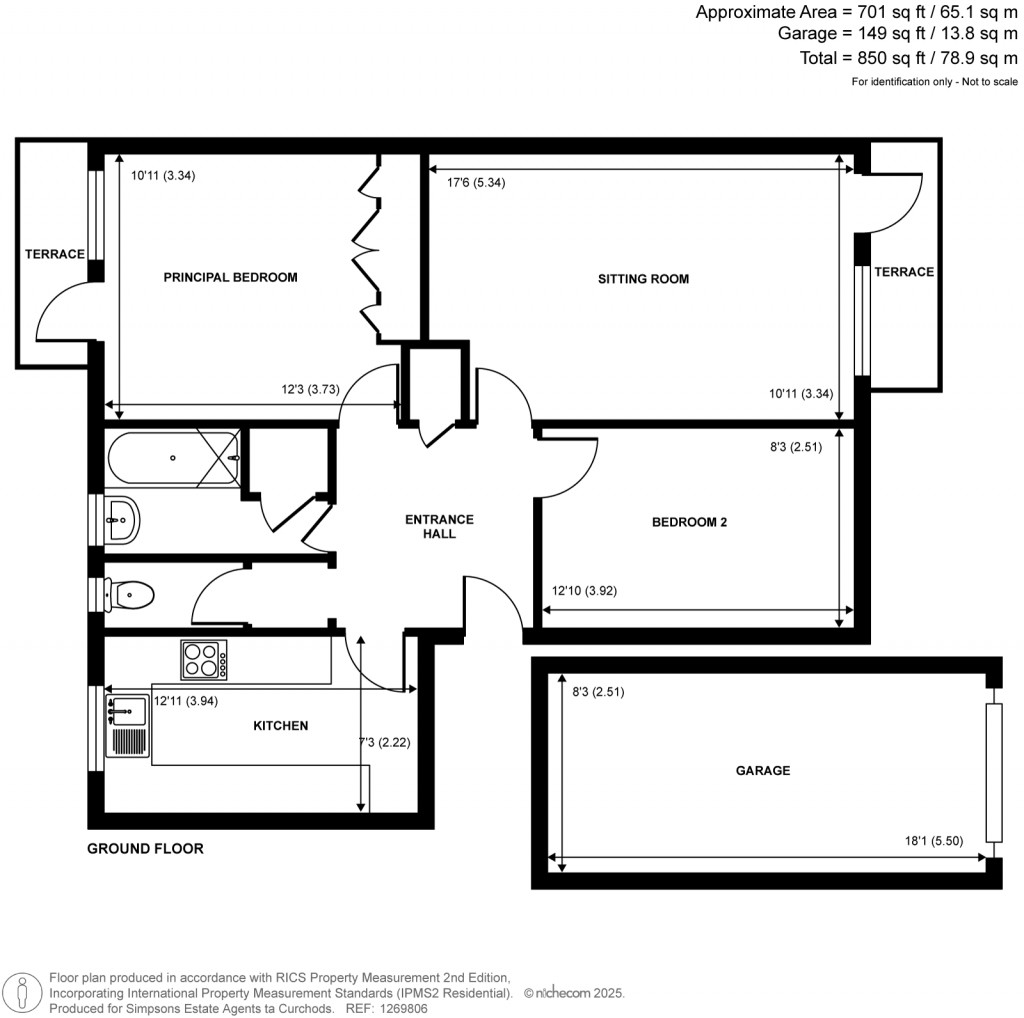 Floorplans For Hillbrook Gardens, Weybridge, Surrey