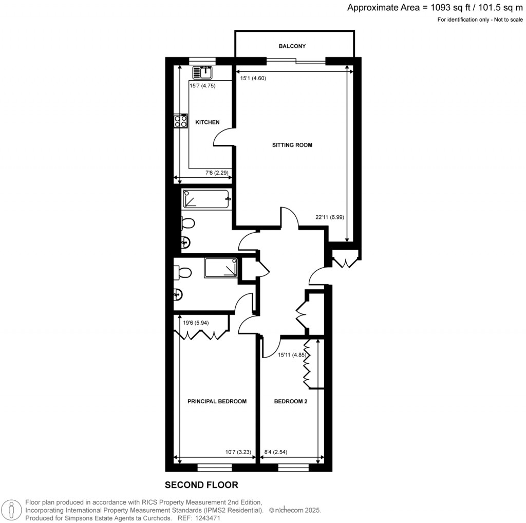 Floorplans For Vale Road, Weybridge, Surrey