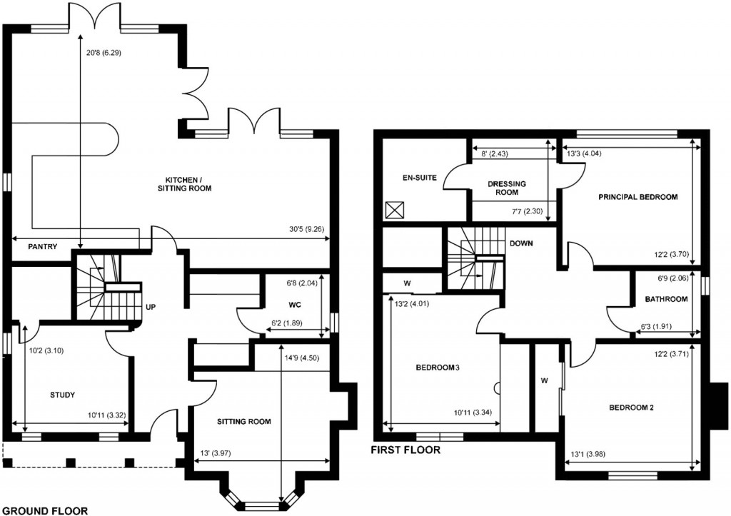 Floorplans For Woodland Grove, Weybridge, Surrey