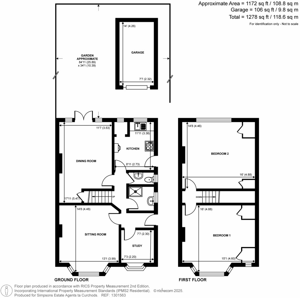 Floorplans For Dorney Grove, Weybridge, Surrey
