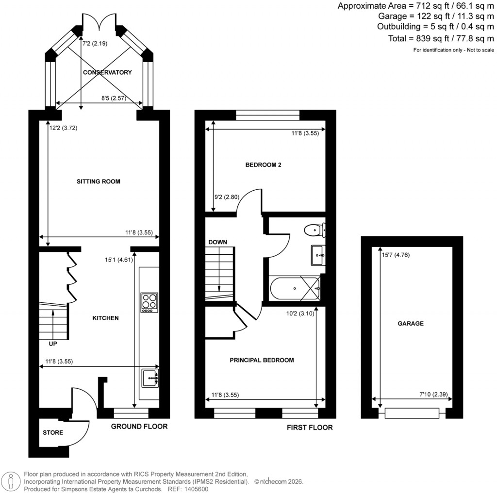 Floorplans For Hillcrest, Weybridge, Surrey