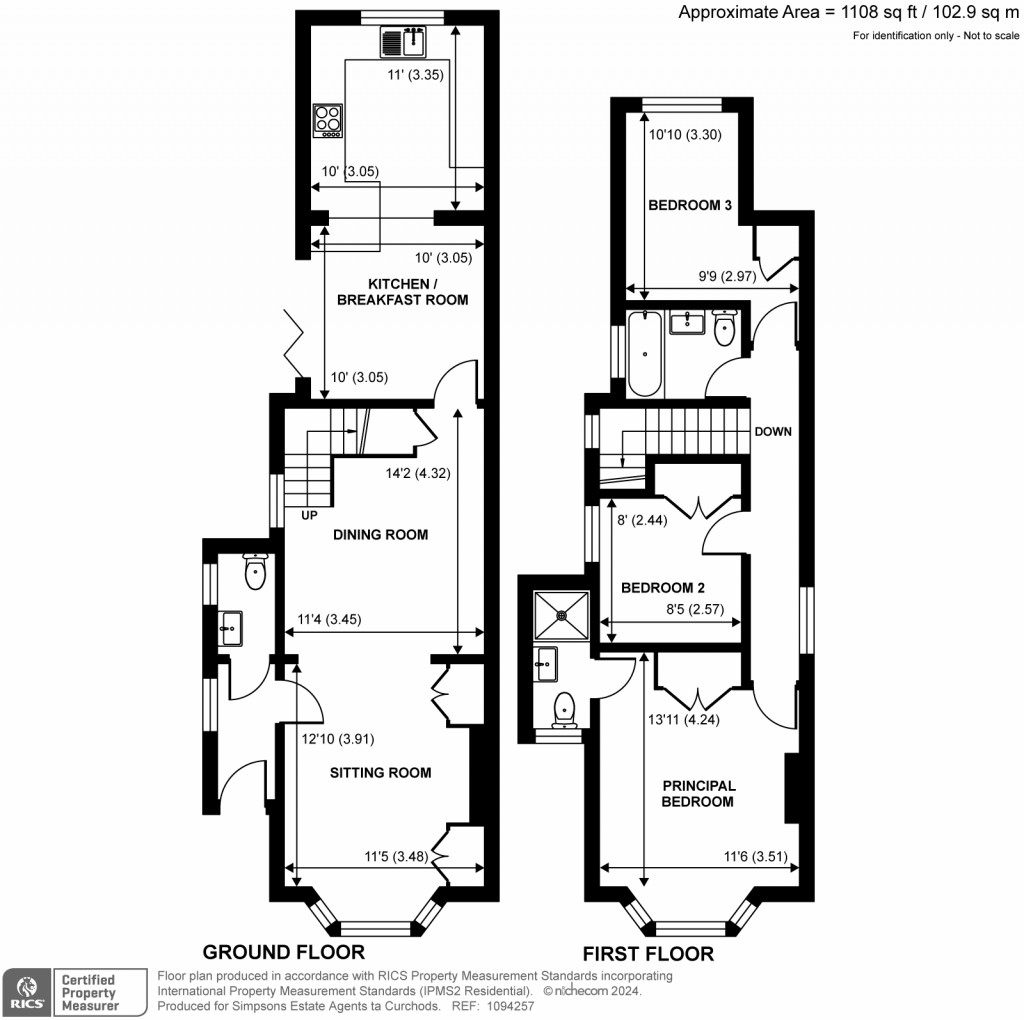 Floorplans For Thames Street, Weybridge, KT13