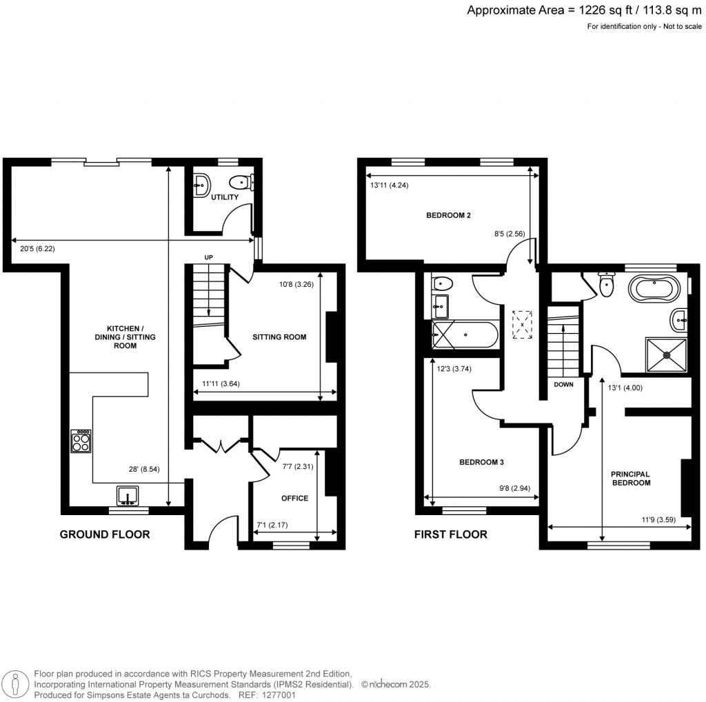 Floorplans For Beech Road, Weybridge, Surrey