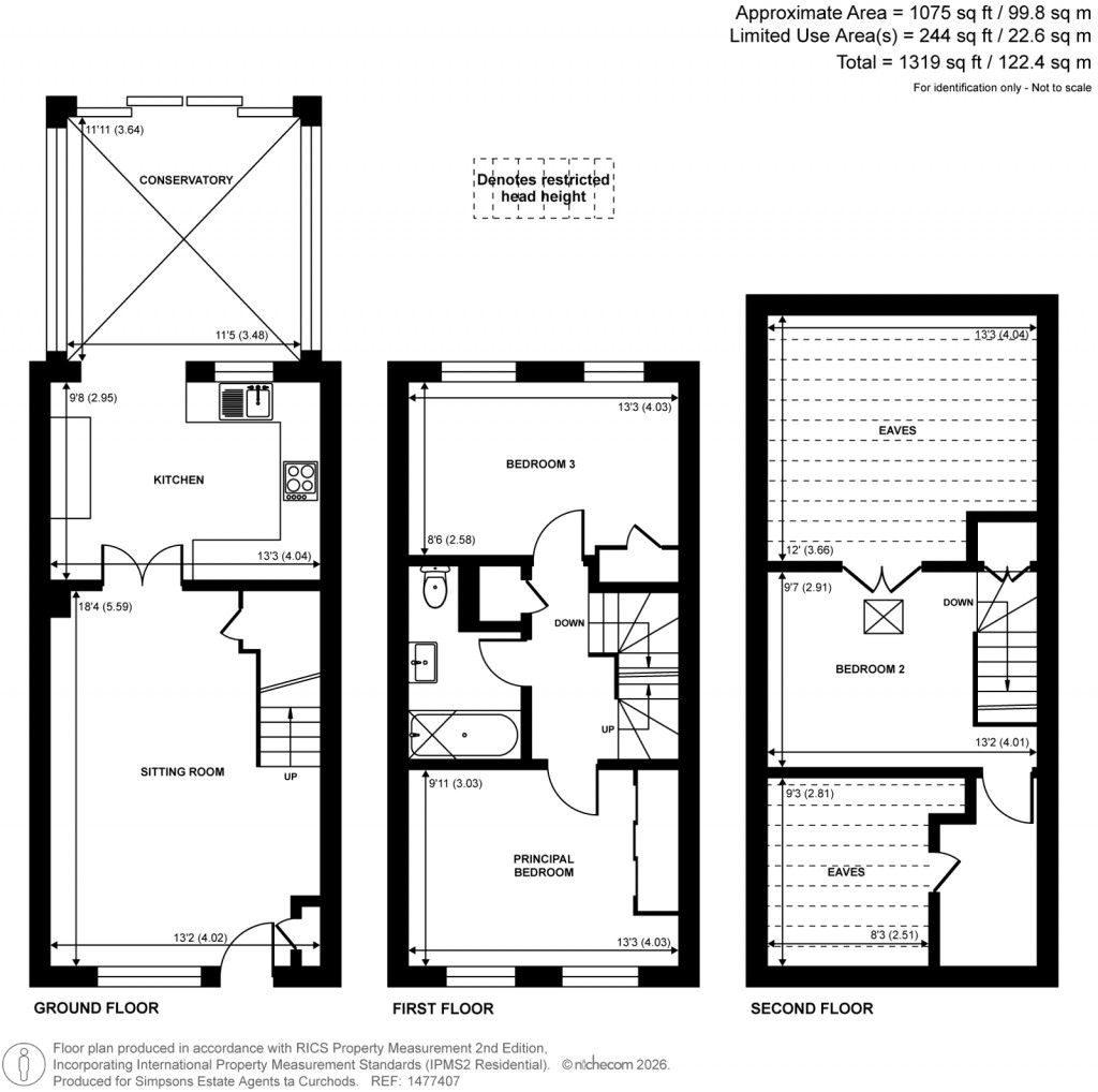 Floorplans For Dove House Green, Weybridge, Surrey
