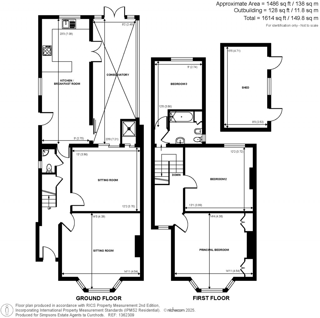 Floorplans For Dorchester Road, Weybridge, Surrey