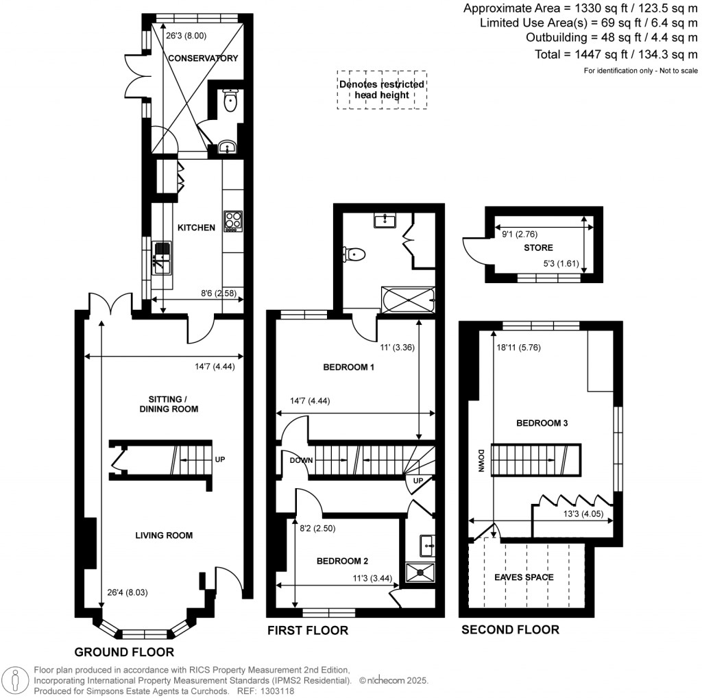 Floorplans For Dorchester Road, Weybridge, Surrey