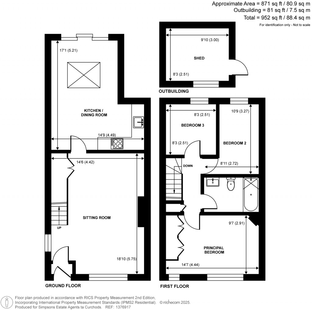 Floorplans For Molyneux Road, Weybridge, Surrey