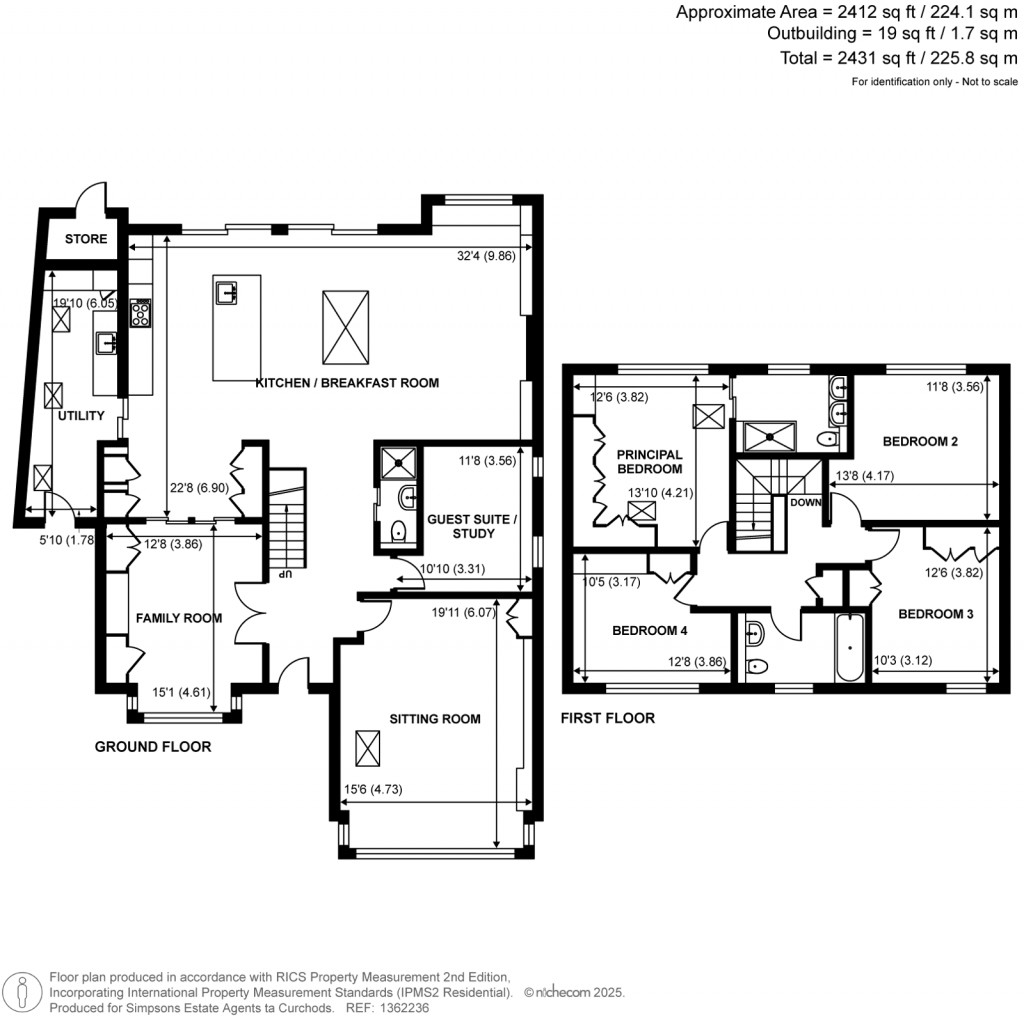 Floorplans For Woodland Grove, Weybridge, Surrey