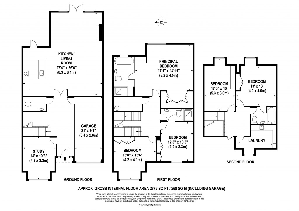 Floorplans For Old Avenue, Weybridge, Surrey