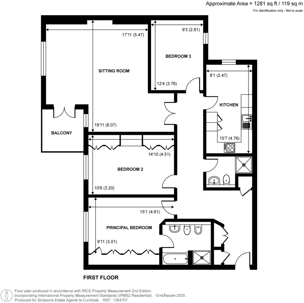 Floorplans For Old Avenue, Weybridge, Surrey