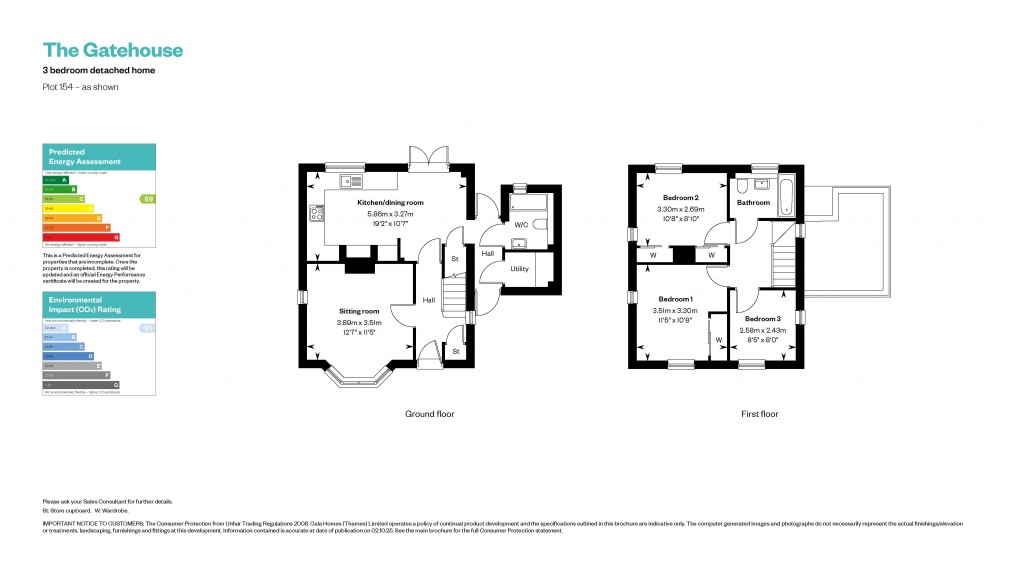 Floorplans For College Way, Weybridge, Surrey