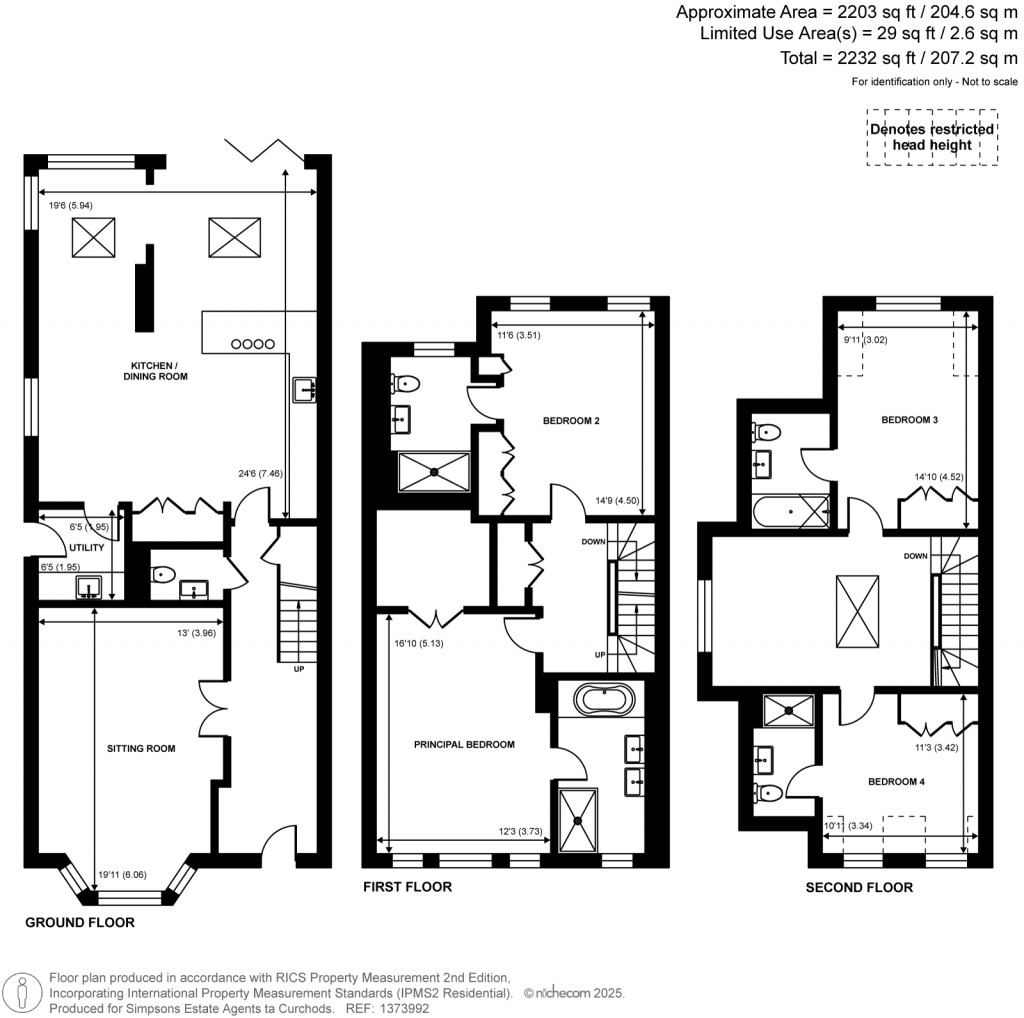 Floorplans For Oatlands Chase, Weybridge, Surrey