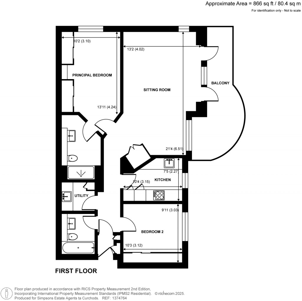Floorplans For Woburn Hill, Addlestone, Surrey