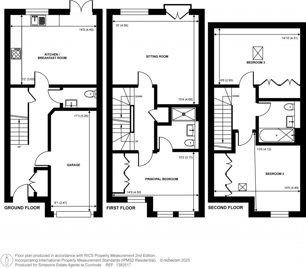 Floorplans For Sterling Place, Weybridge, Surrey