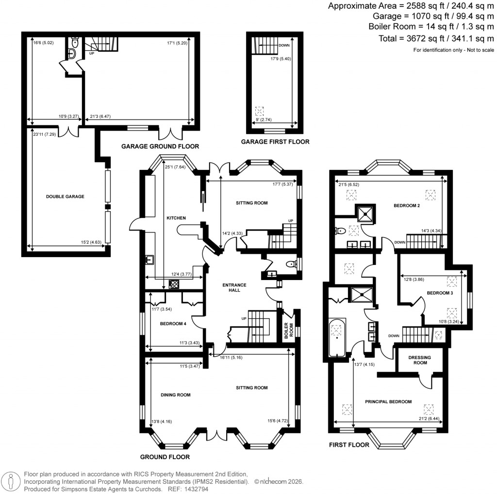 Floorplans For Hamm Court, Weybridge, Surrey
