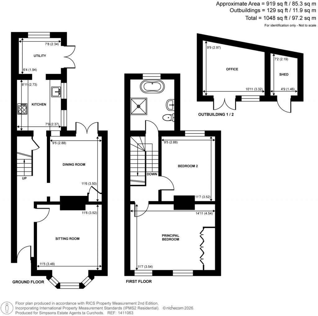 Floorplans For Thames Street, Weybridge, Surrey