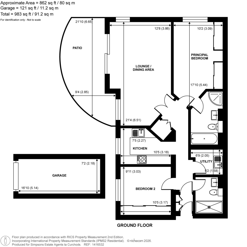 Floorplans For Woburn Hill, Addlestone, Surrey