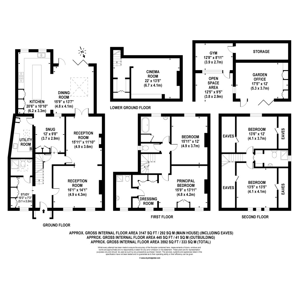 Floorplans For Princes Road, Weybridge, Surrey