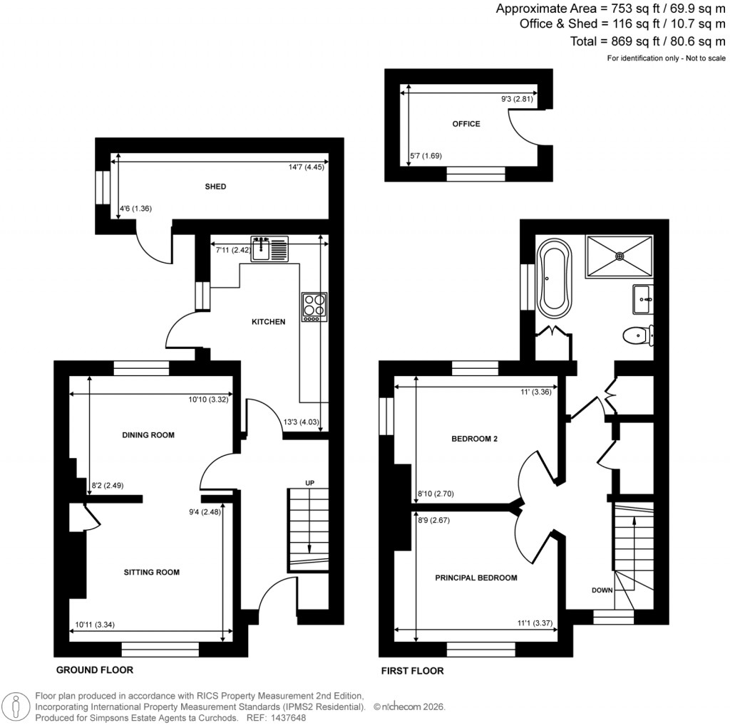 Floorplans For Old Palace Road, Weybridge, Surrey