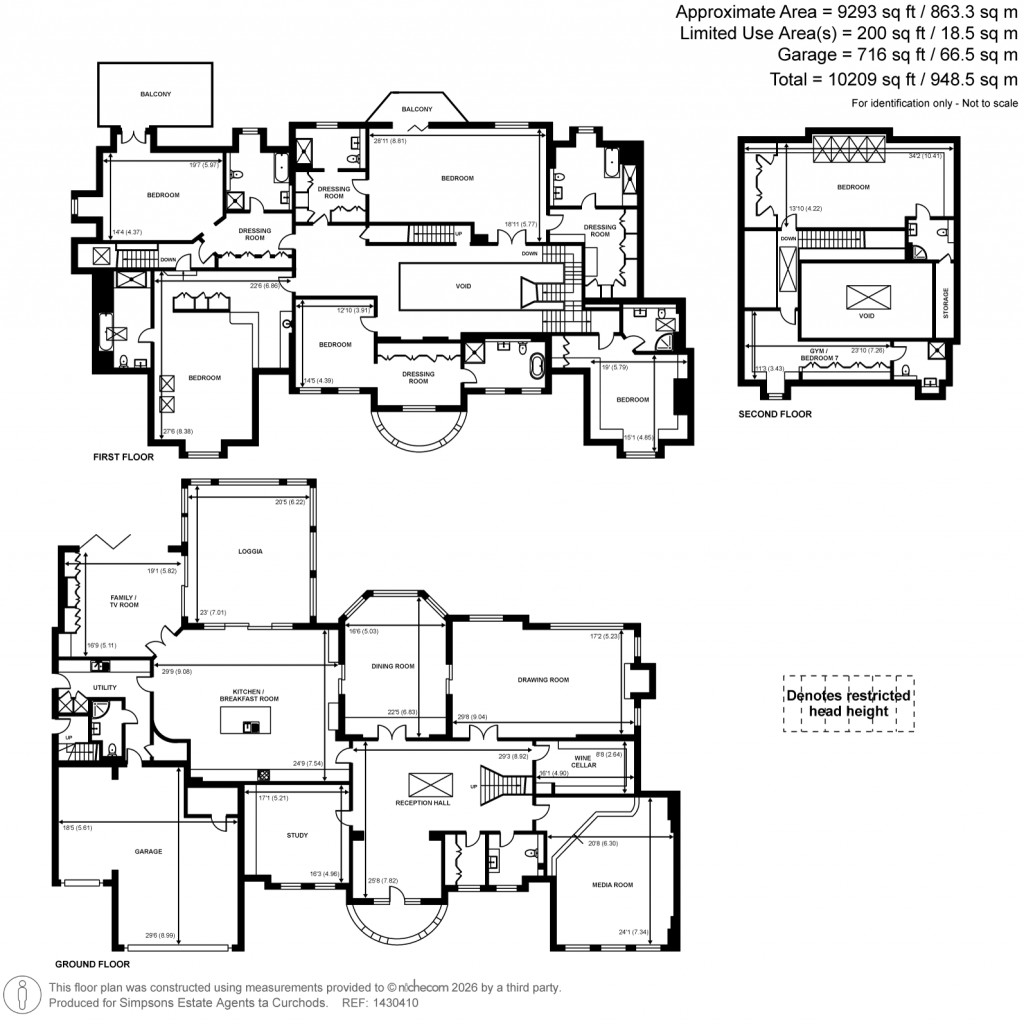 Floorplans For Chargate Close, Burwood Park, Walton-On-Thames