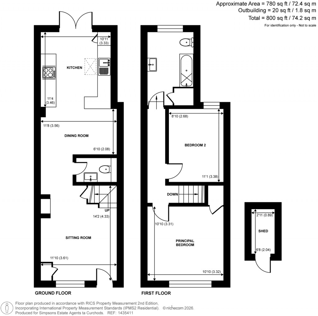 Floorplans For Glencoe Road, Weybridge, Surrey