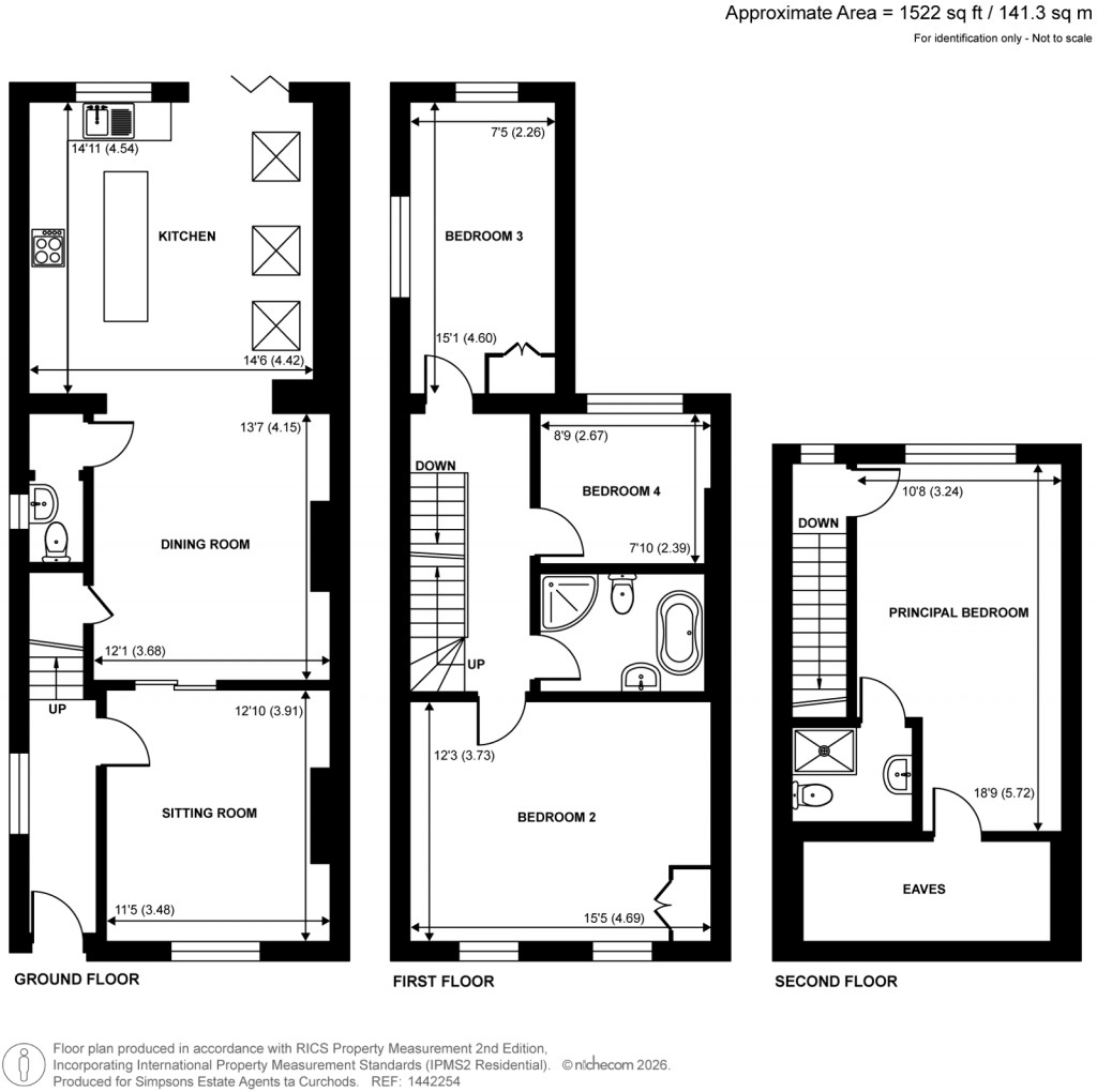 Floorplans For Anderson Road, Weybridge, Surrey