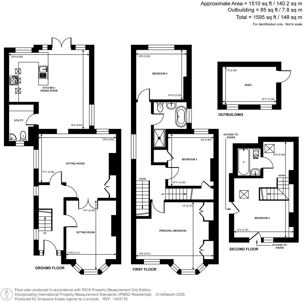 Floorplans For Portmore Park Road, Weybridge, Surrey