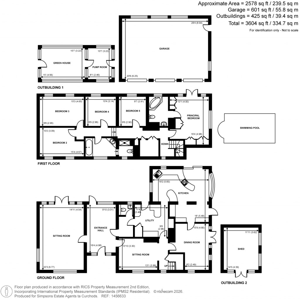 Floorplans For Walton Lane, Weybridge, Surrey