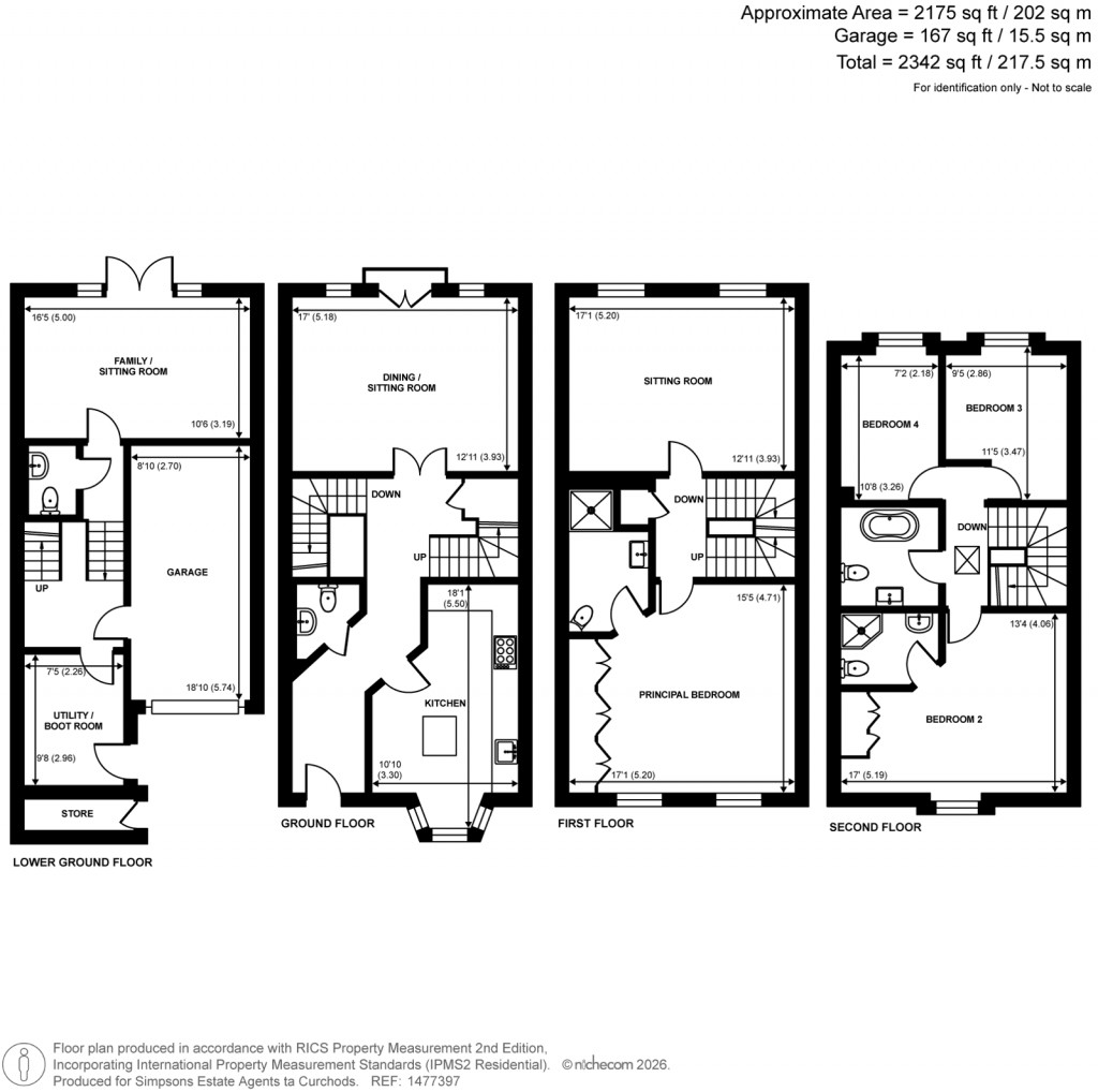 Floorplans For Northfield Place, Weybridge, Surrey