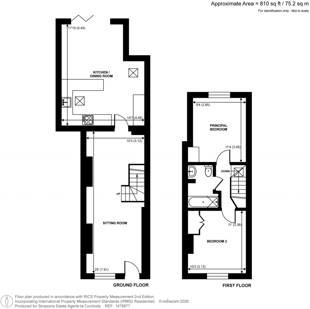 Floorplans For Waverley Road, Weybridge, Surrey