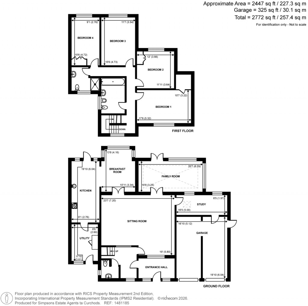 Floorplans For Southfield Place, Weybridge, Surrey