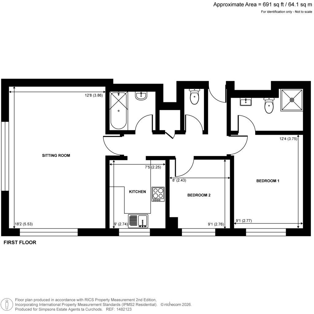 Floorplans For Ellesmere Road, Weybridge, Surrey