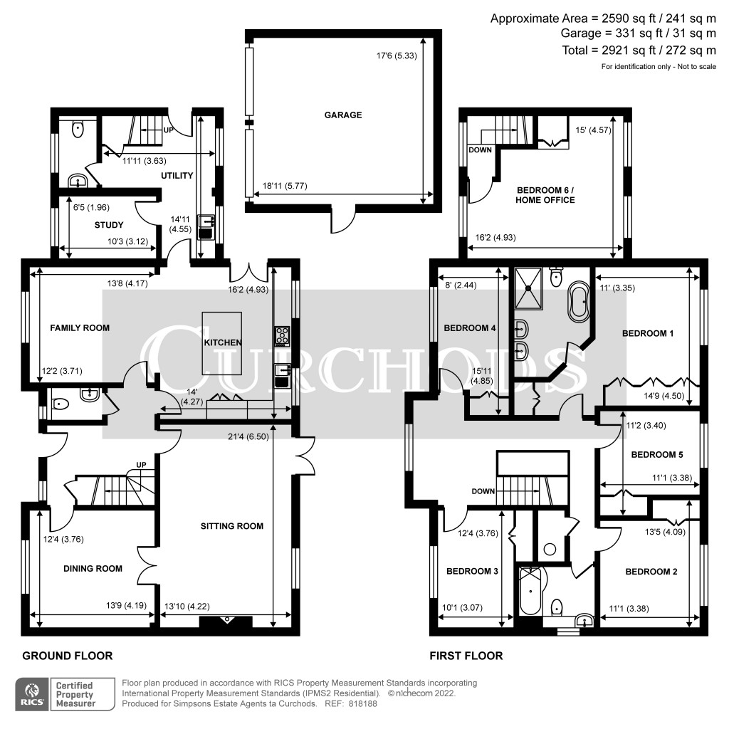 Floorplans For Websters Close, Hook Heath, Woking, GU22