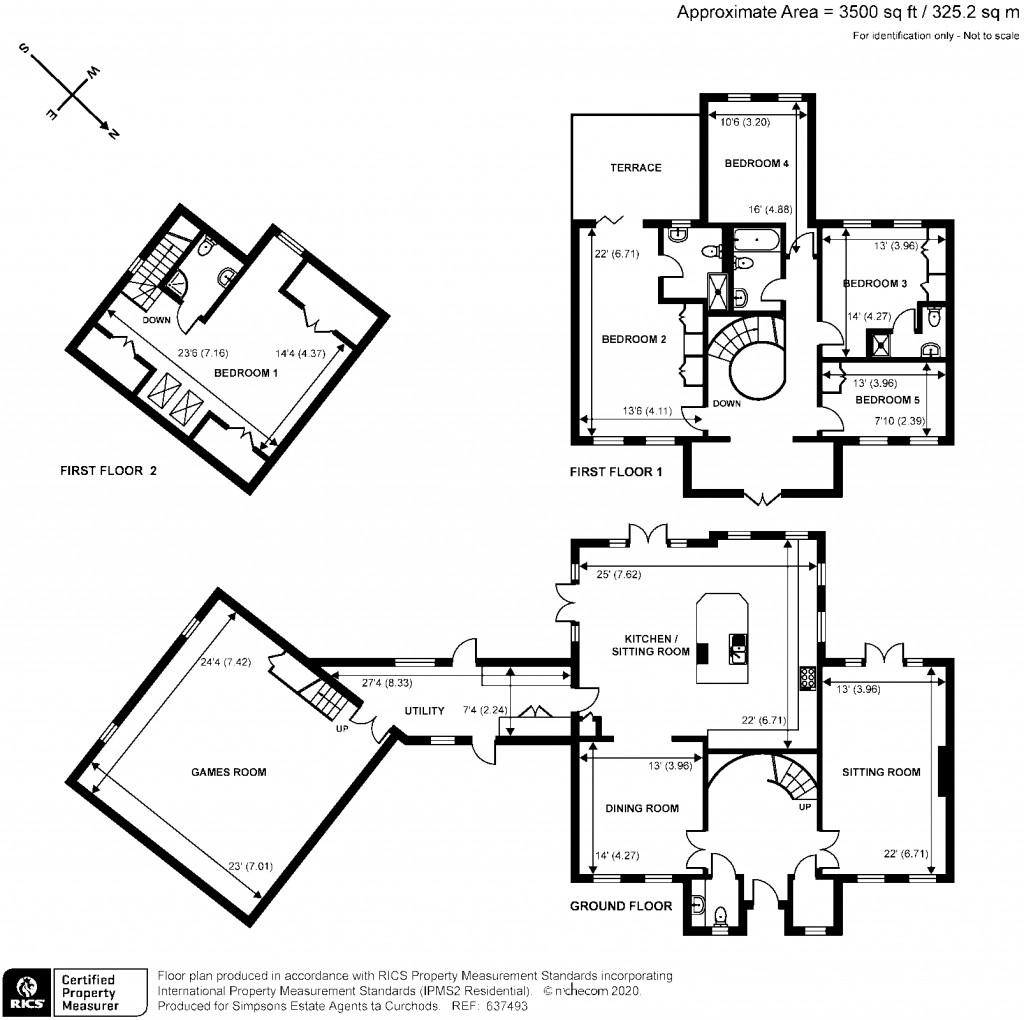 Floorplans For Roundhill Drive, Woking, Surrey