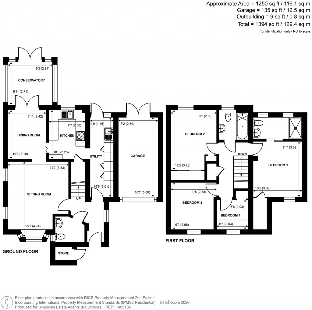 Floorplans For Bitterne Drive, Woking, Surrey