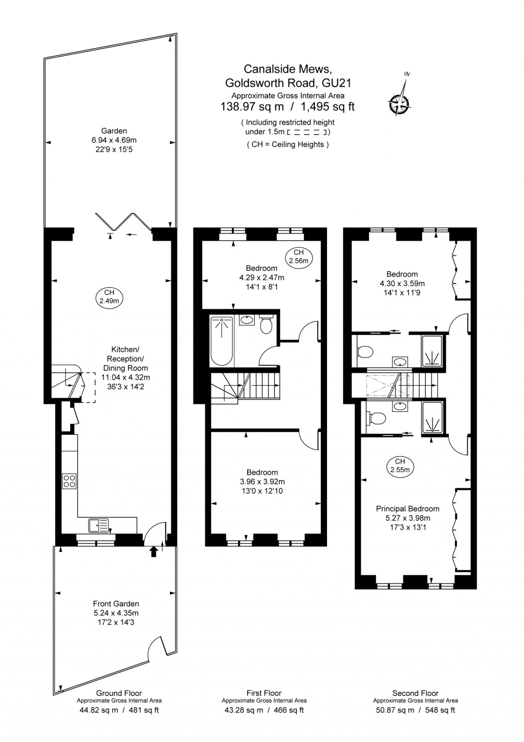 Floorplans For Canalside Mews, Woking