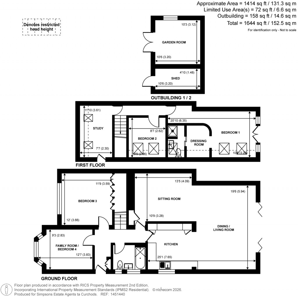 Floorplans For Poundfield Gardens, Woking