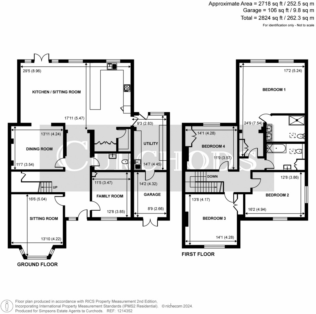 Floorplans For Hook Heath Road, Hook Heath, Surrey