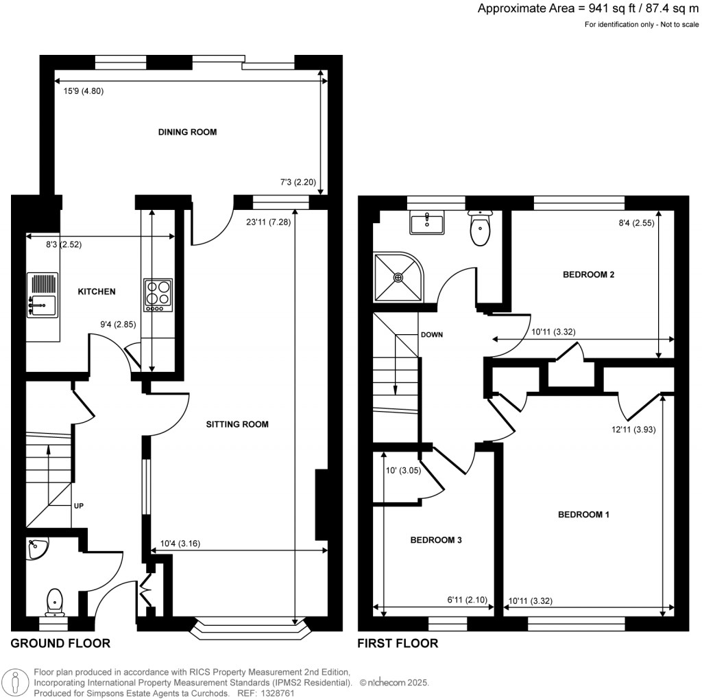 Floorplans For De Lara Way, Woking, Surrey