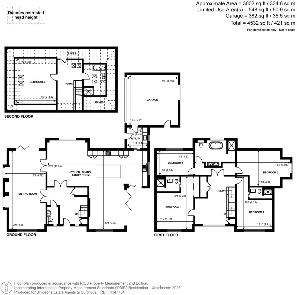 Floorplans For Hook Hill Lane, Hook Heath, Woking