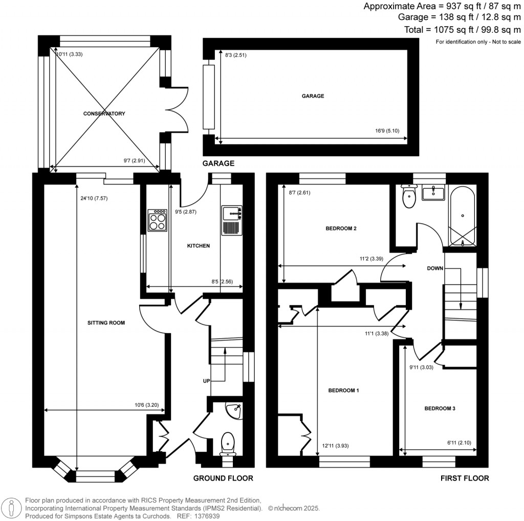 Floorplans For De Lara Way, Woking, Surrey
