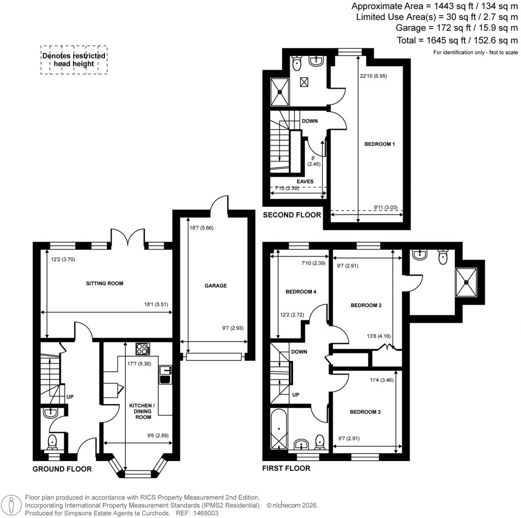 Floorplans For Halifax Close, Guildford, Surrey