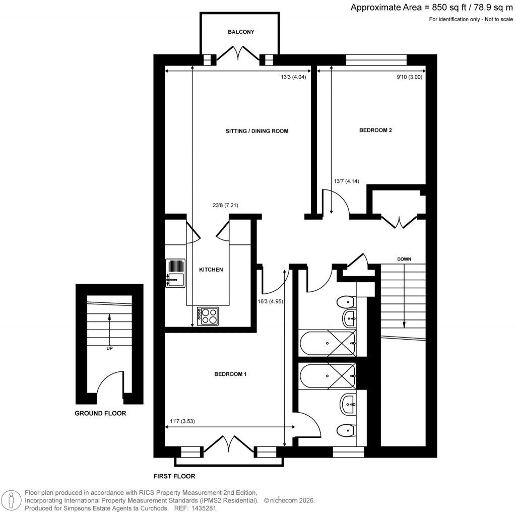 Floorplans For Mill Court, Woking, Surrey