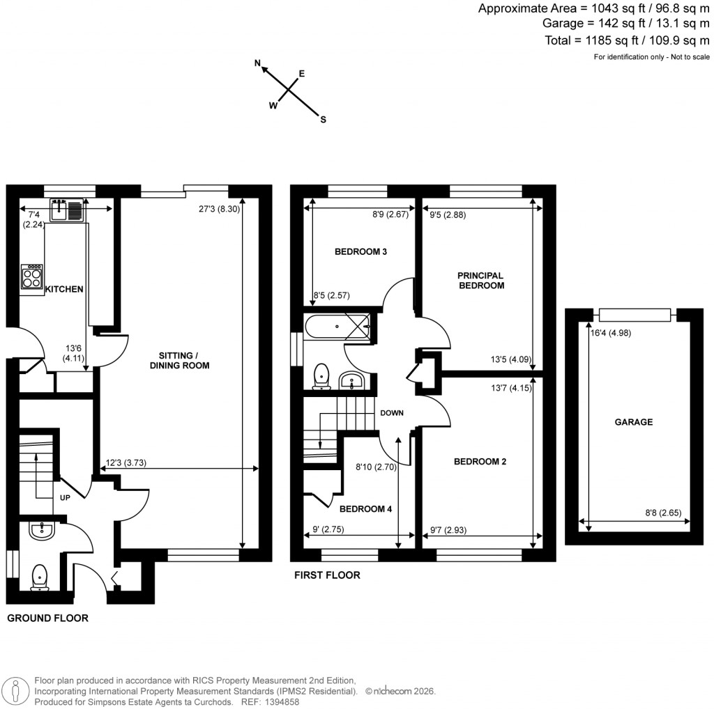 Floorplans For Burnt Common Close, Ripley, Surrey